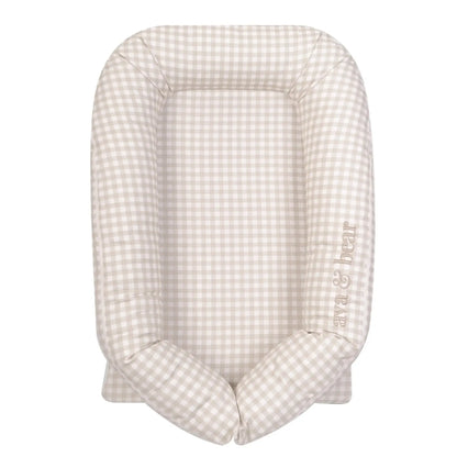 Ava & Bear Stone Gingham Lounging Pod - Motherhood