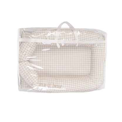 Ava & Bear Stone Gingham Lounging Pod - Motherhood