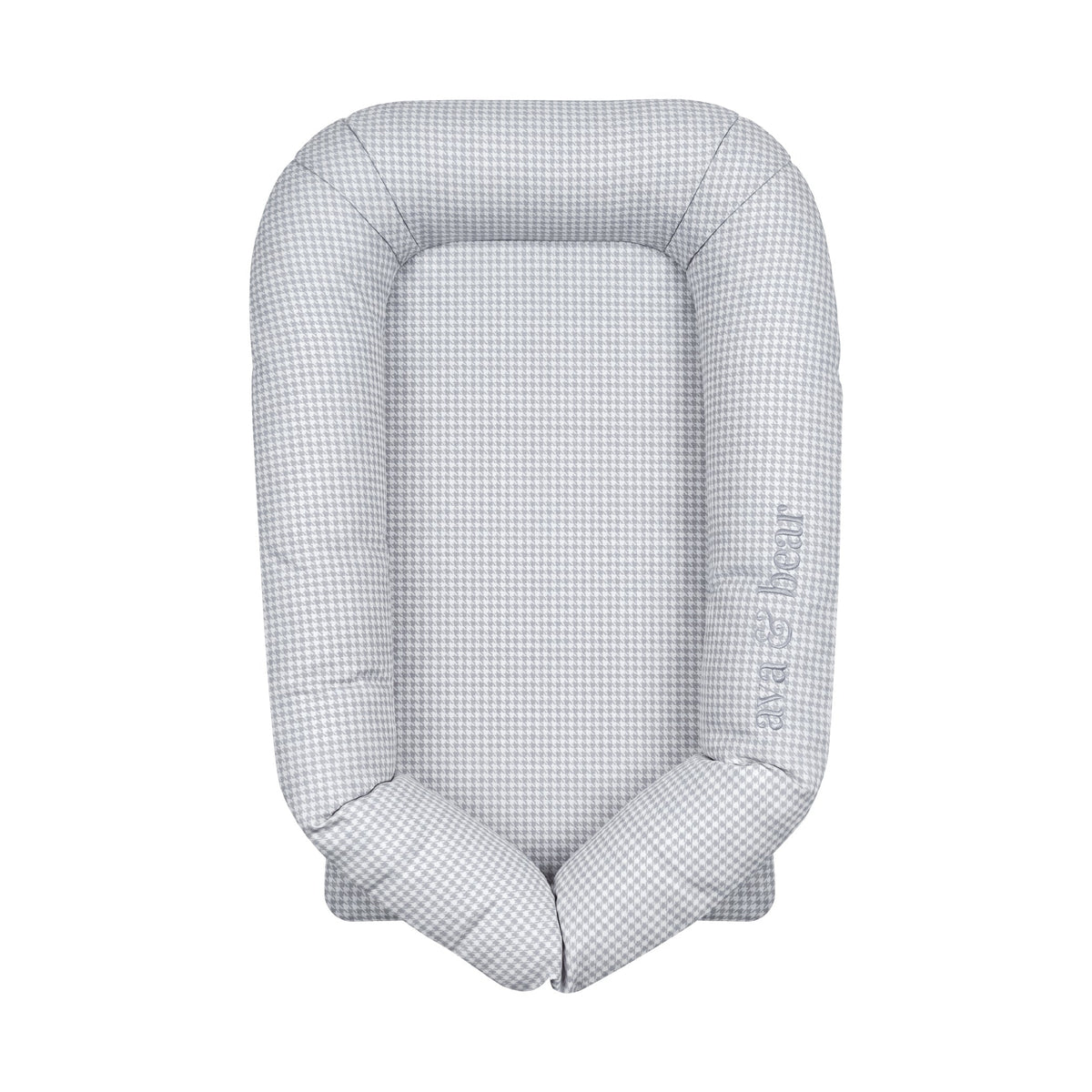 Ava & Bear Lounging Pod Dusty Blue Houndstooth