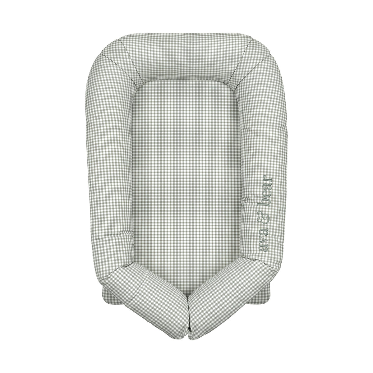 Ava & Bear Lounging Pod Sage Micro Gingham