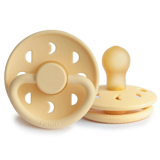 FRIGG Moon - Round Latex Pacifier - Pale Daffodil Frigg