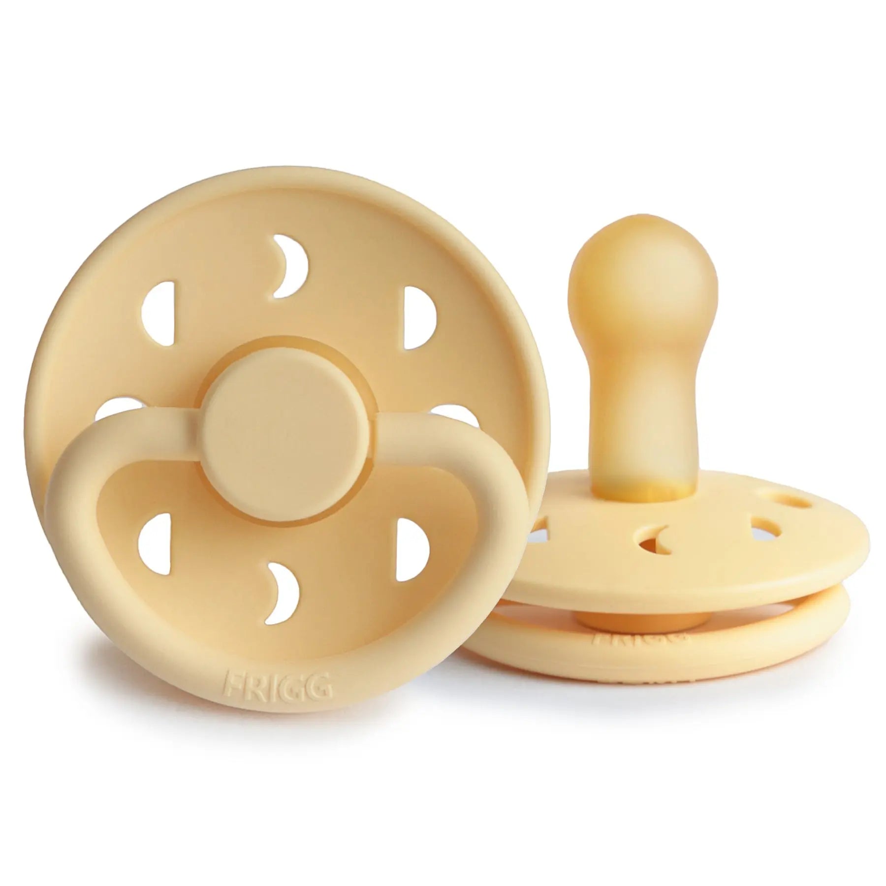 FRIGG Moon - Round Latex Pacifier - Pale Daffodil Frigg