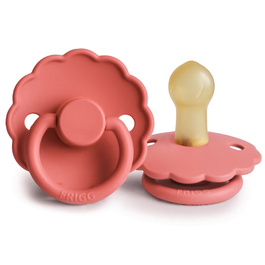 Frigg Daisy - Round Latex Pacifier - Poppy