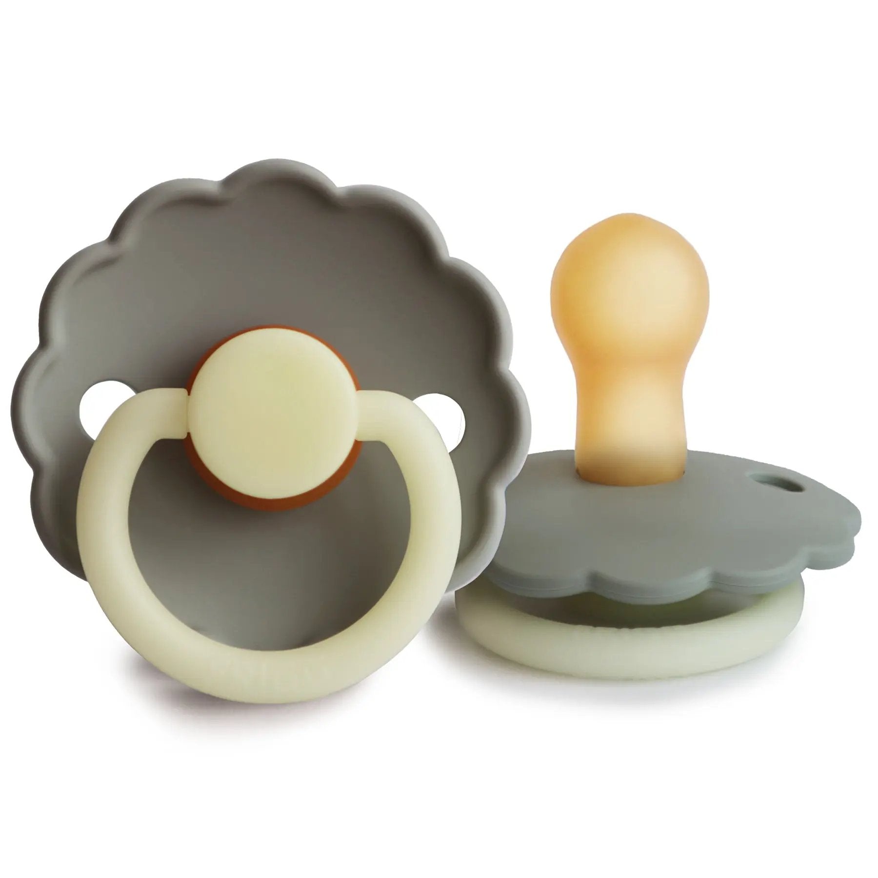 FRIGG Daisy Night - Round Latex Pacifier - Portobello - Motherhood