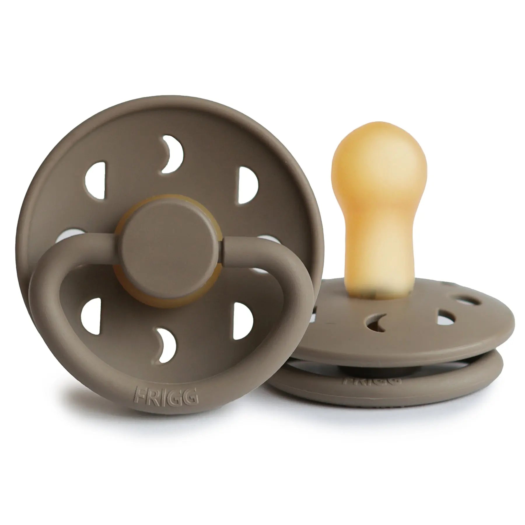 FRIGG Moon - Round Latex Pacifier - Portobello Frigg