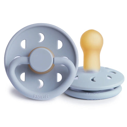 FRIGG Moon - Round Latex Pacifier - Powder Blue Frigg