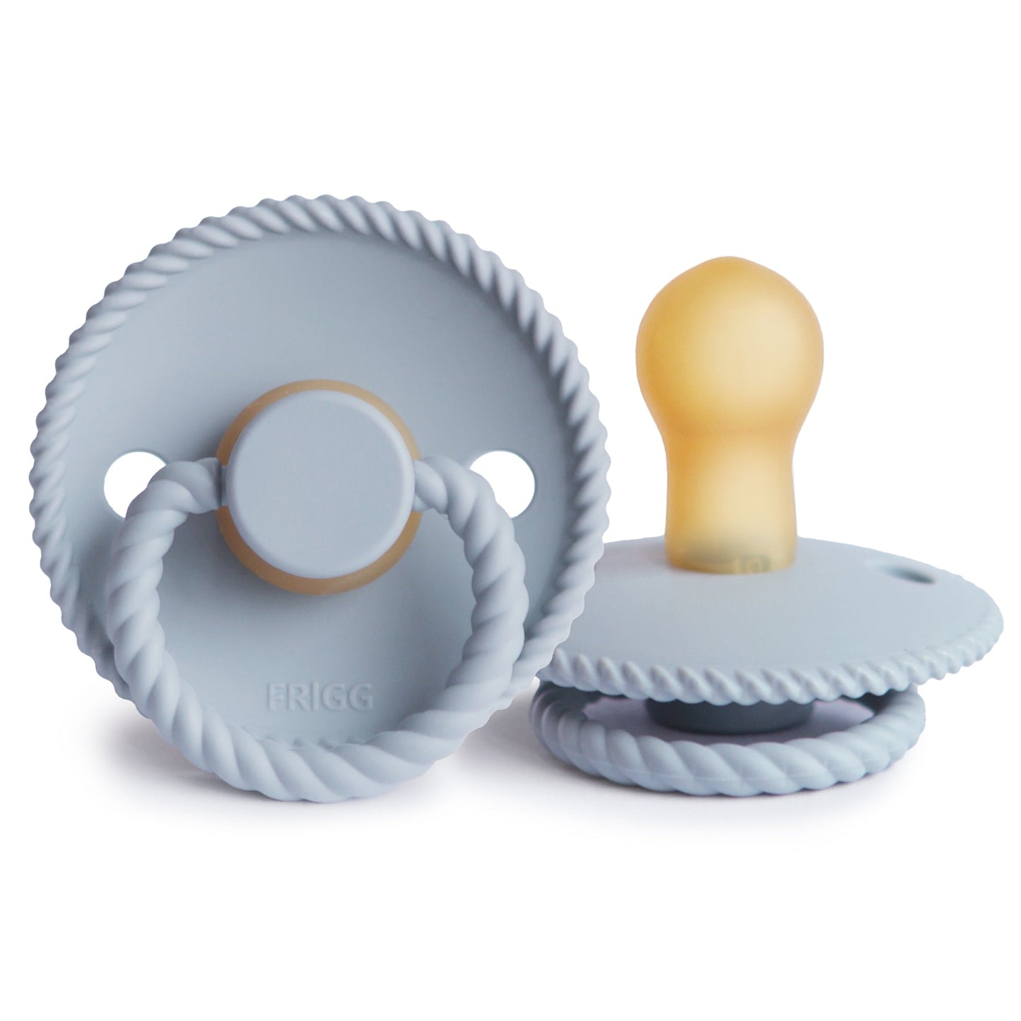 Frigg Rope - Round Latex Pacifier - Powder Blue - Motherhood