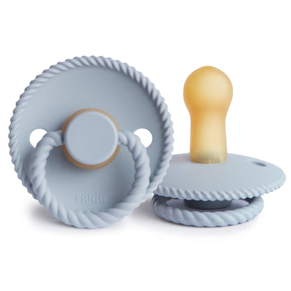 Frigg Rope - Round Latex Pacifier - Powder Blue - Motherhood