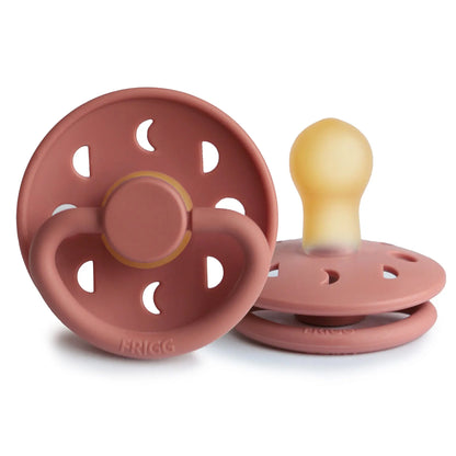 FRIGG Moon - Round Latex Pacifier - Powder Blush Frigg