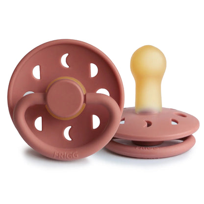 FRIGG Moon - Round Latex Pacifier - Powder Blush Frigg