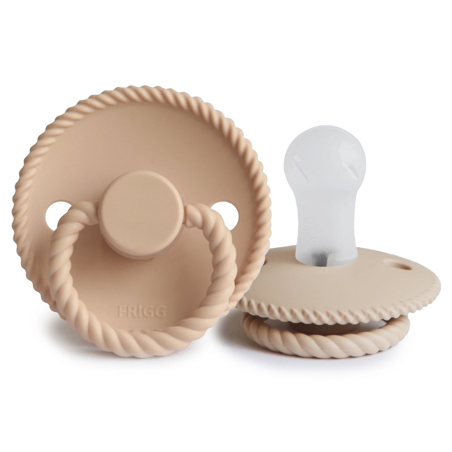 Frigg Rope - Round Silicone Pacifier - Croissant