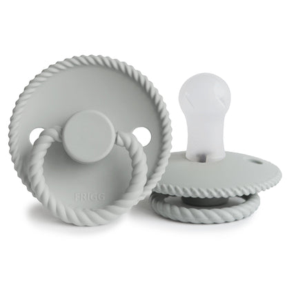 Frigg Rope - Round Silicone Pacifier - Silver Gray