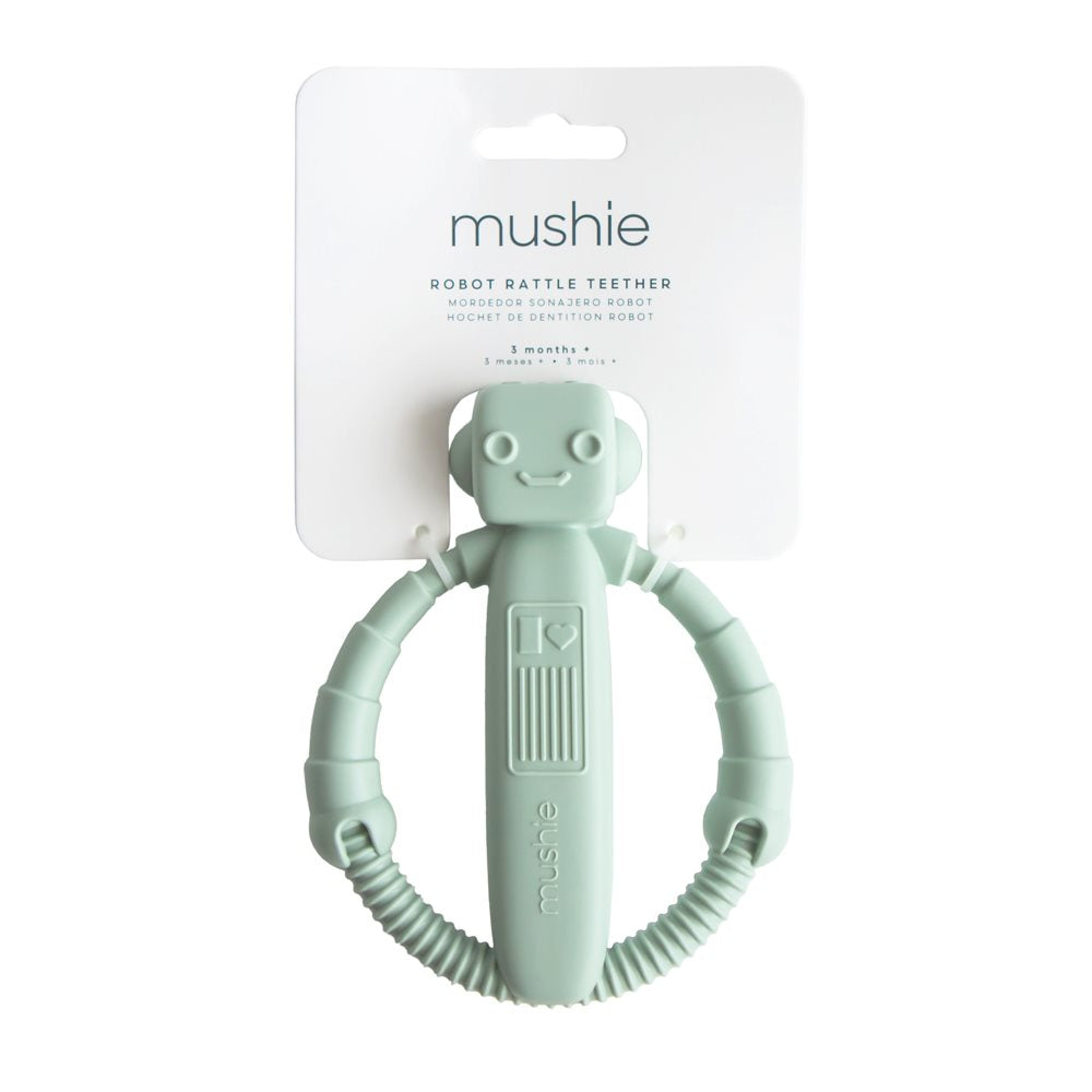 Mushie Sensory Rattle Teethers