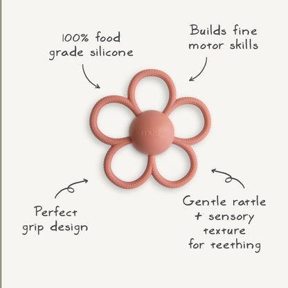 Mushie Sensory Rattle Teethers