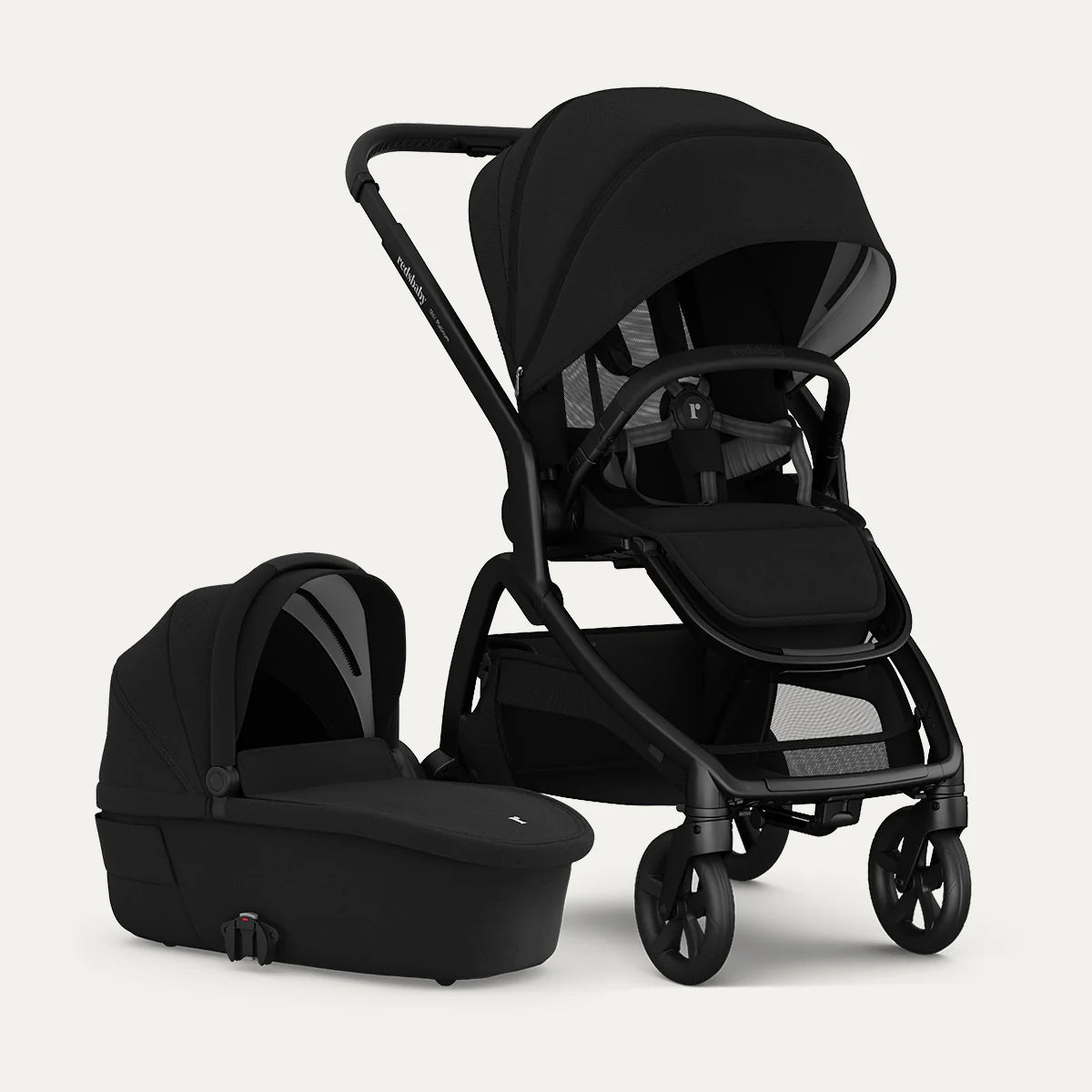 Redsbaby ONIX Bassinet | Full-Size Pram & Stroller - Motherhood Redsbaby ONIX⁺ Bassinet South Africa chassis and bassinet design close-up