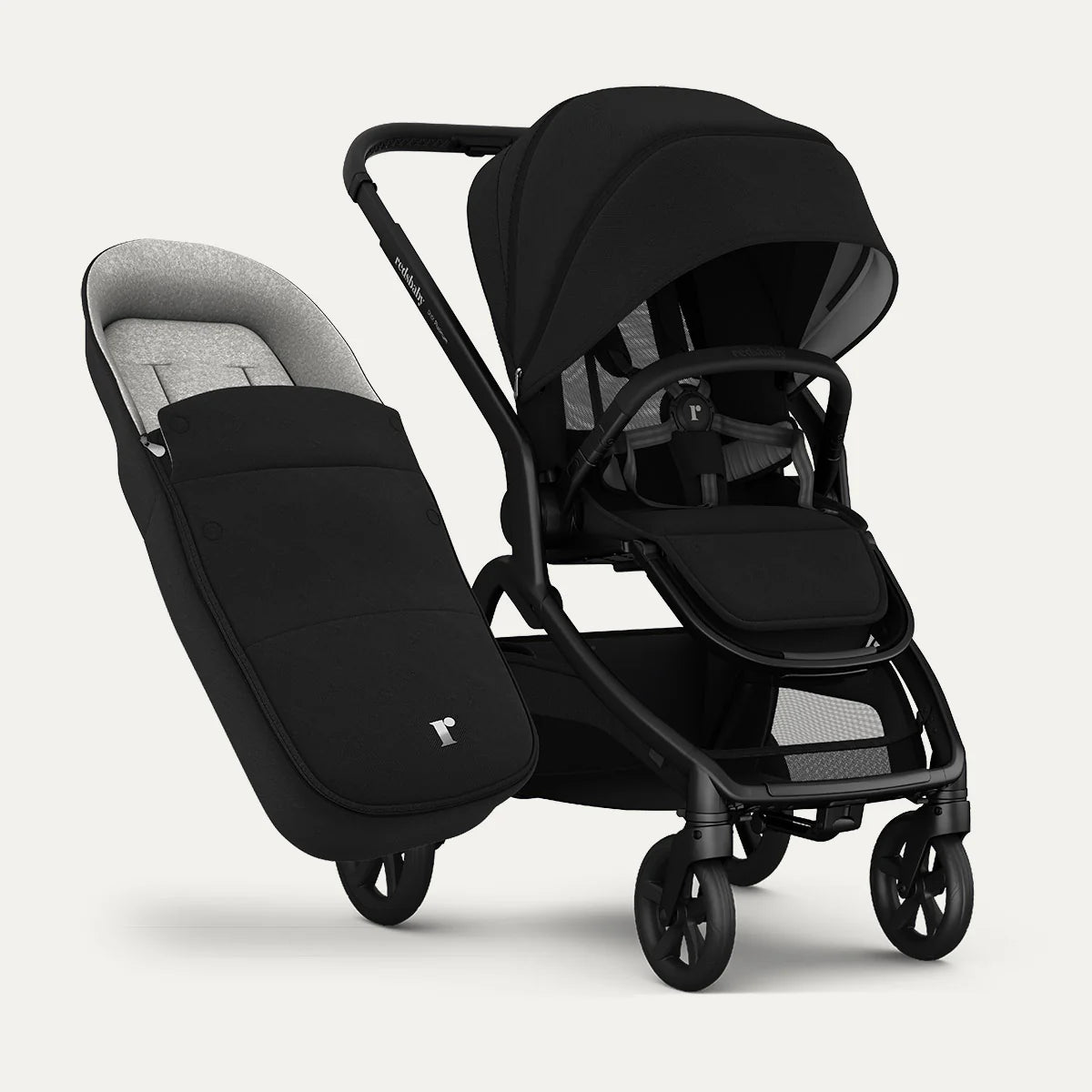 Redsbaby ONIX Bassinet | Full-Size Pram & Stroller - Motherhood Redsbaby ONIX⁺ Bassinet South Africa chassis and bassinet design close-up