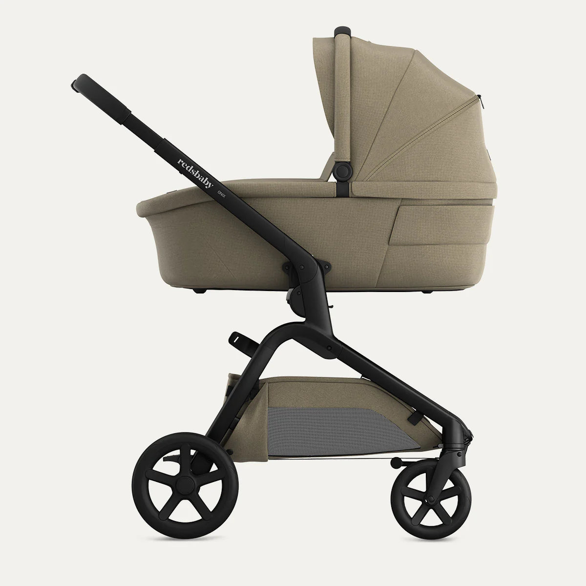 Redsbaby ONIX Bassinet | Full-Size Pram & Stroller - Motherhood Redsbaby ONIX⁺ Bassinet South Africa chassis and bassinet design close-up