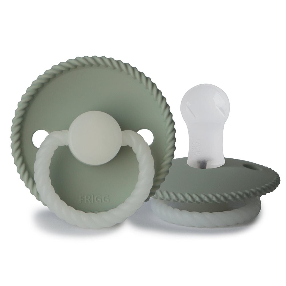 Frigg Rope Night - Round Silicone Pacifier - Sage