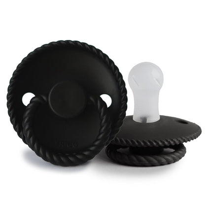 Frigg Rope - Round Silicone  Pacifier - Jet Black