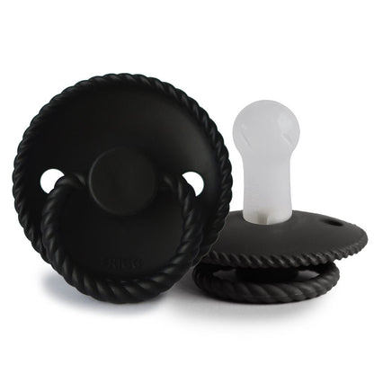 Frigg Rope - Round Silicone  Pacifier - Jet Black