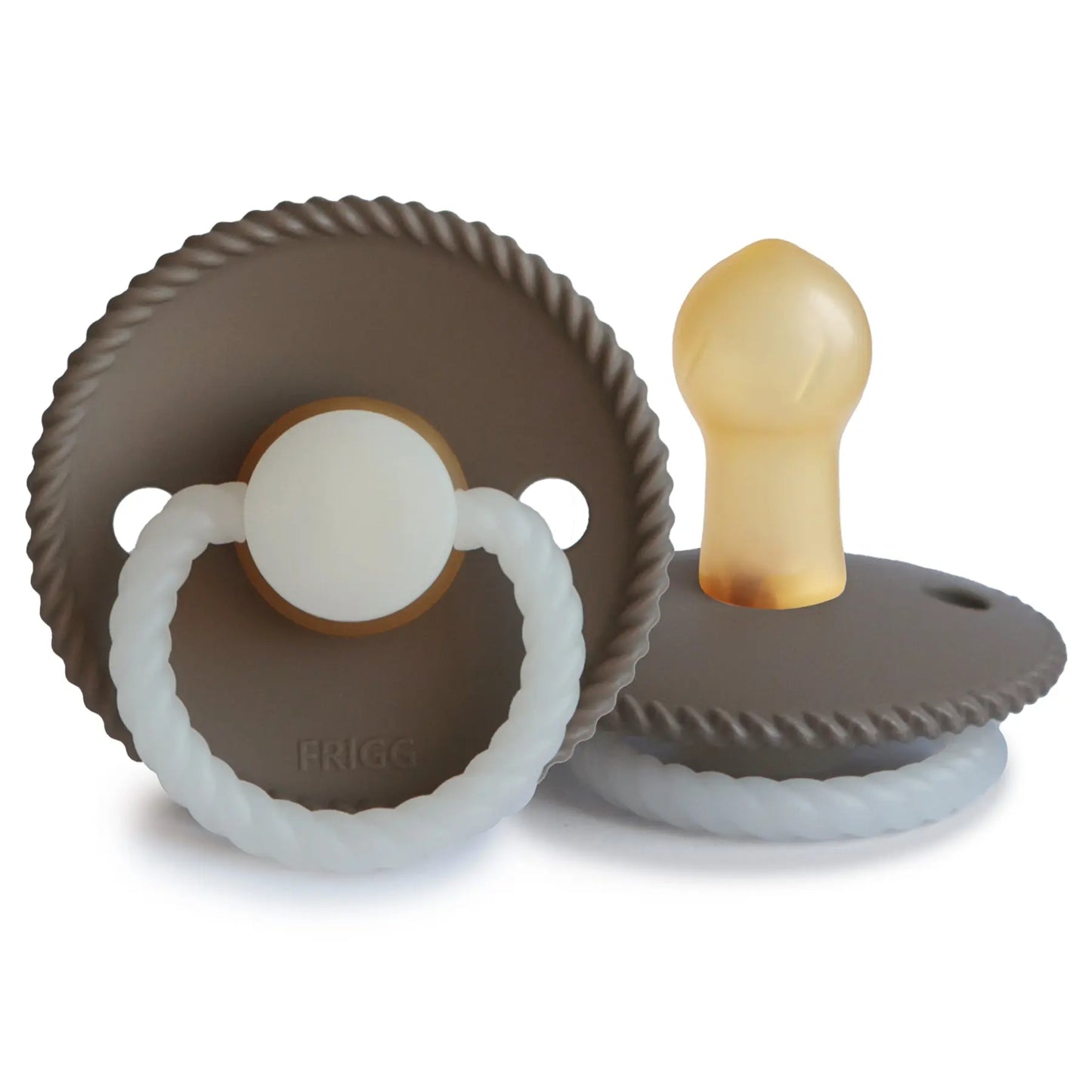 FRIGG Rope Night - Round Latex Pacifier - Portobello Frigg