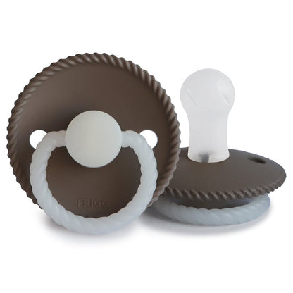 Frigg Rope Night - Round Silicone Pacifier - Portobello