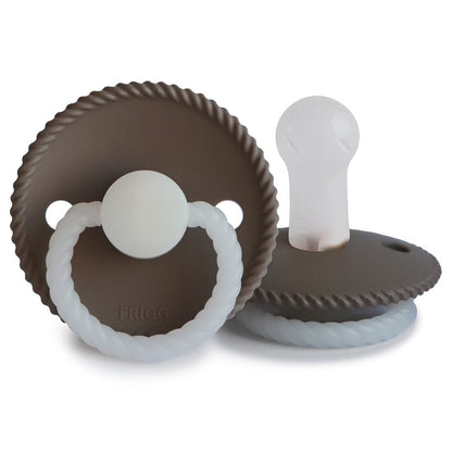Frigg Rope Night - Round Silicone Pacifier - Portobello