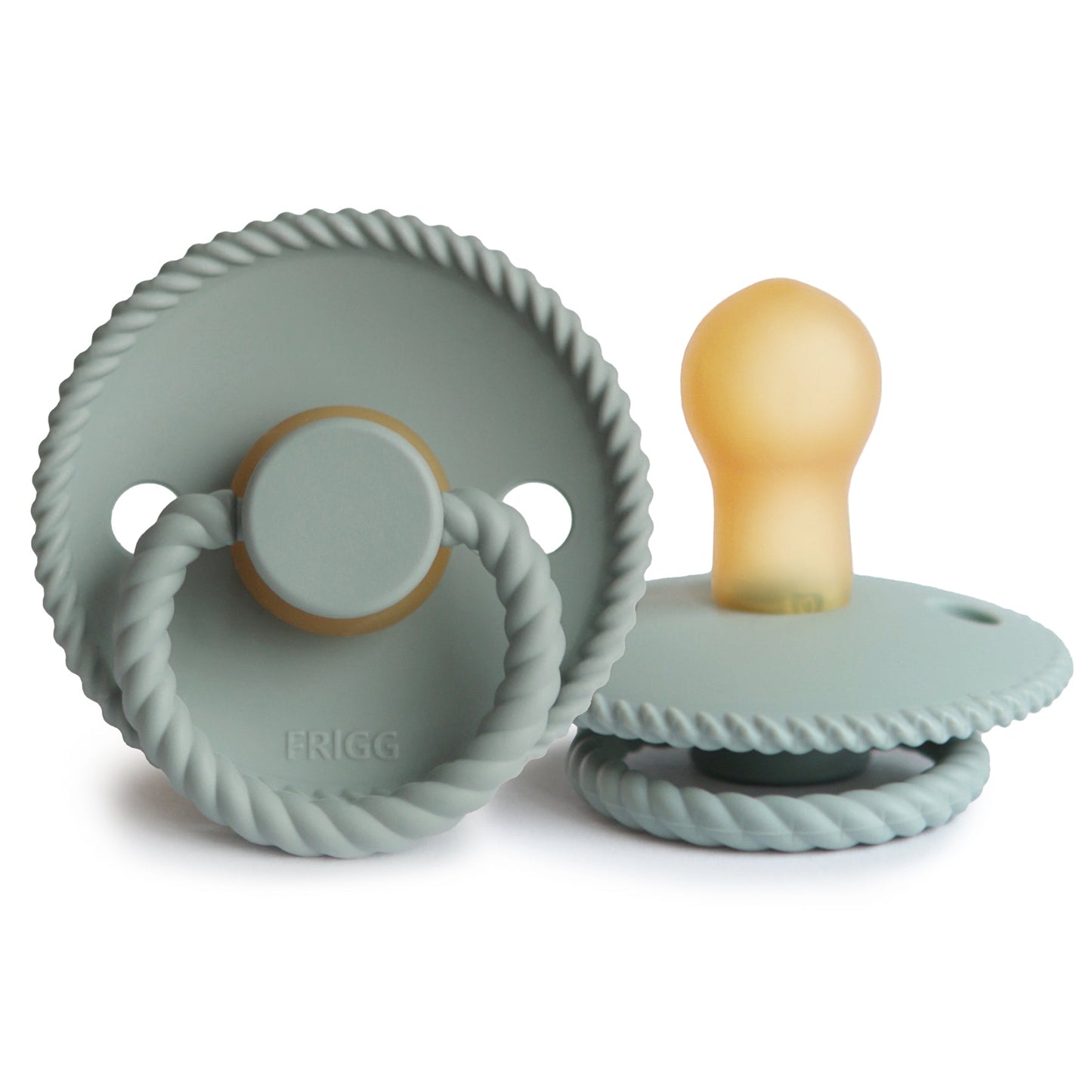Frigg Rope - Round Latex Pacifier - Sage - Motherhood