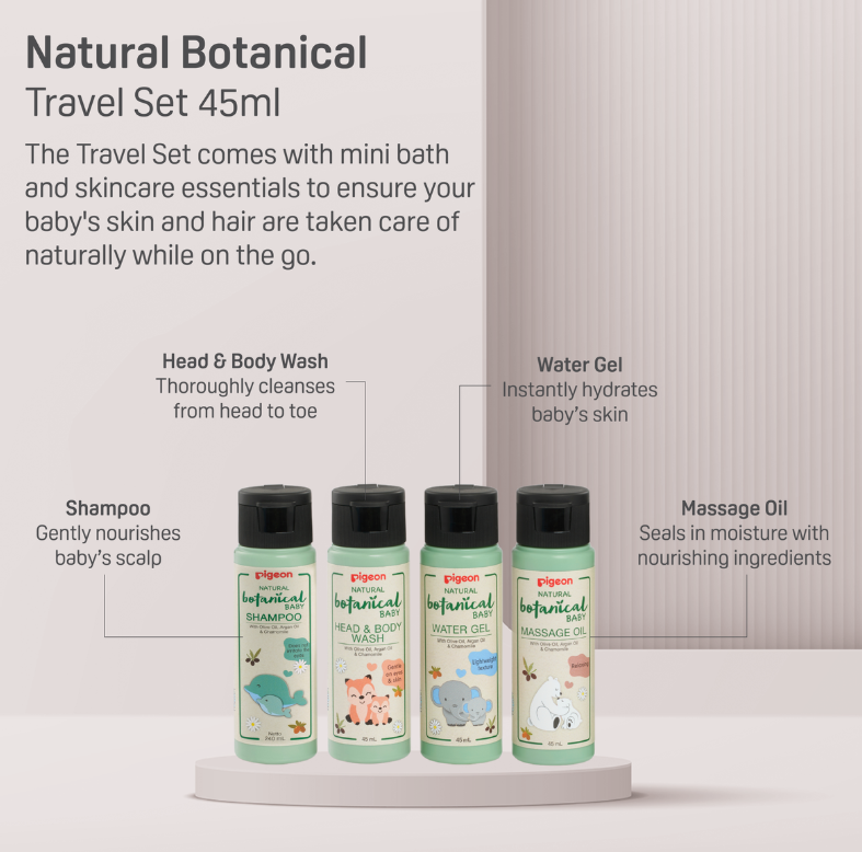 Pigeon - Baby Travel Set Natural Botanical