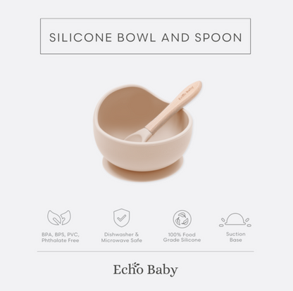 Echo Baby Silicone Suction Bowl and Spoon Set