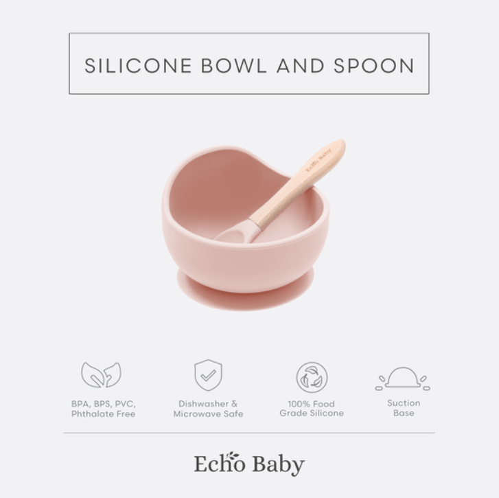 Echo Baby Silicone Suction Bowl and Spoon Set