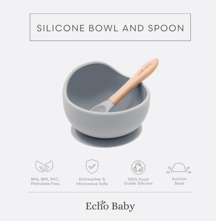 Echo Baby Silicone Suction Bowl and Spoon Set