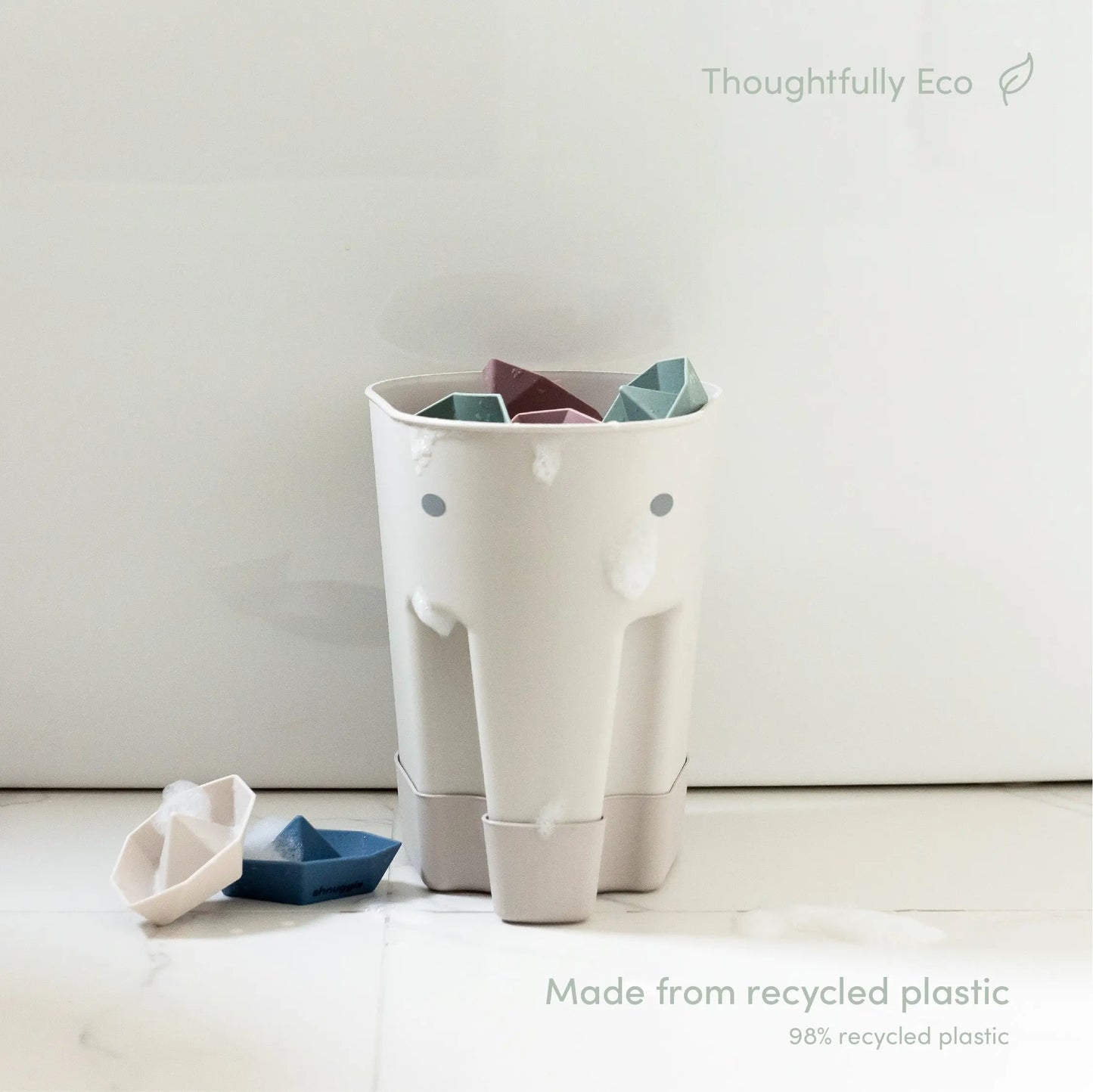 Shnuggle Ellie Bath Toy Drying Caddy | Free Standing Baby & Toddler Bath Toy Storage Shnuggle