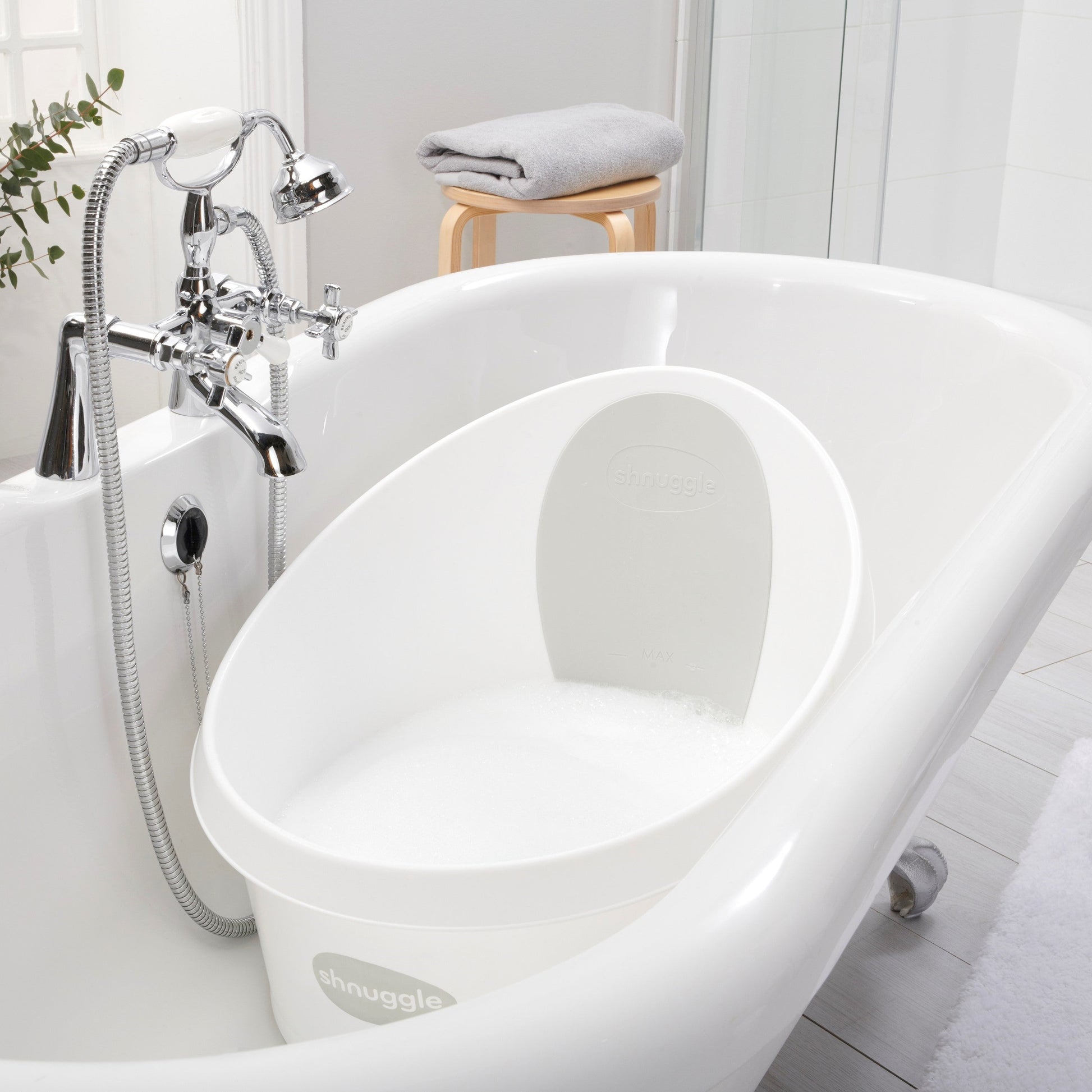 Shnuggle Toddler Bath Tub | Big Bath for bigger kids | Child bathtub seat support | Fits in shower and adult bath - Motherhood