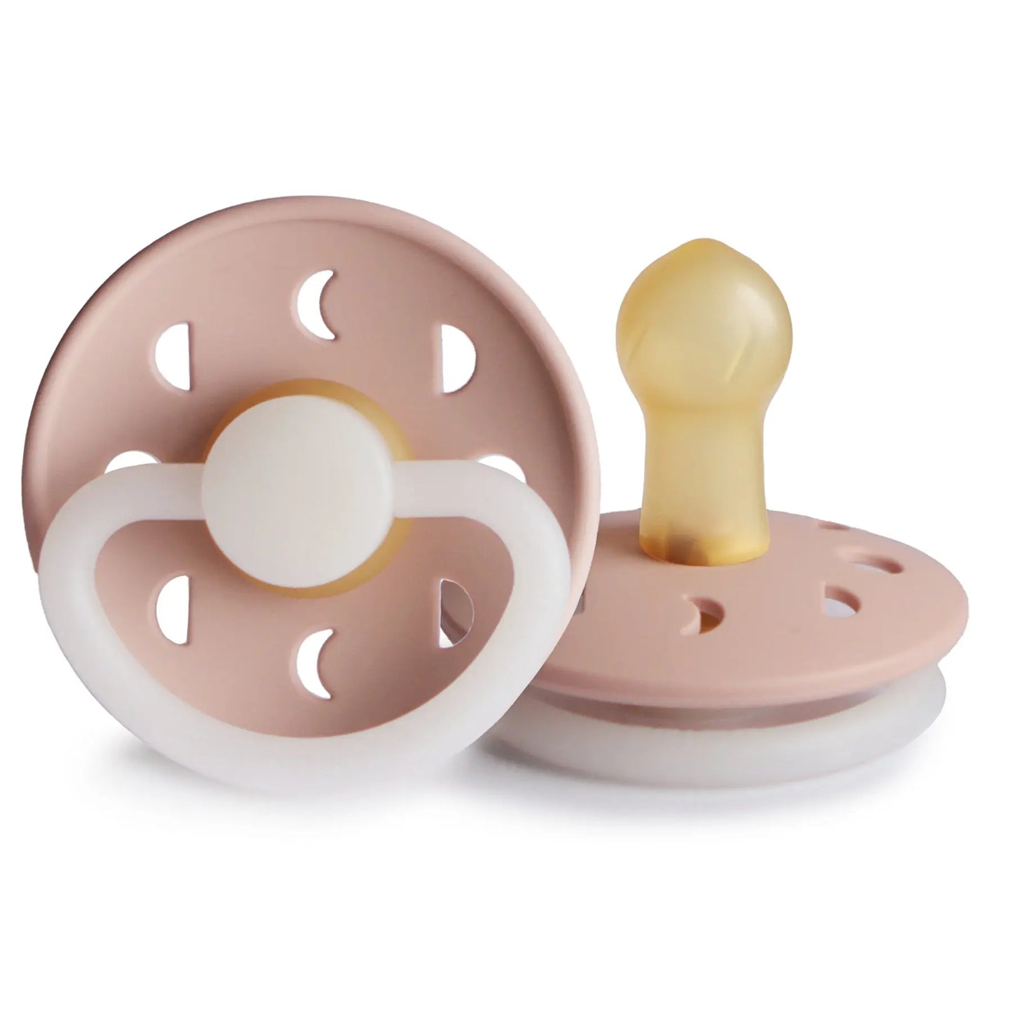 FRIGG Moon Night - Round Latex Pacifier - Blush Frigg