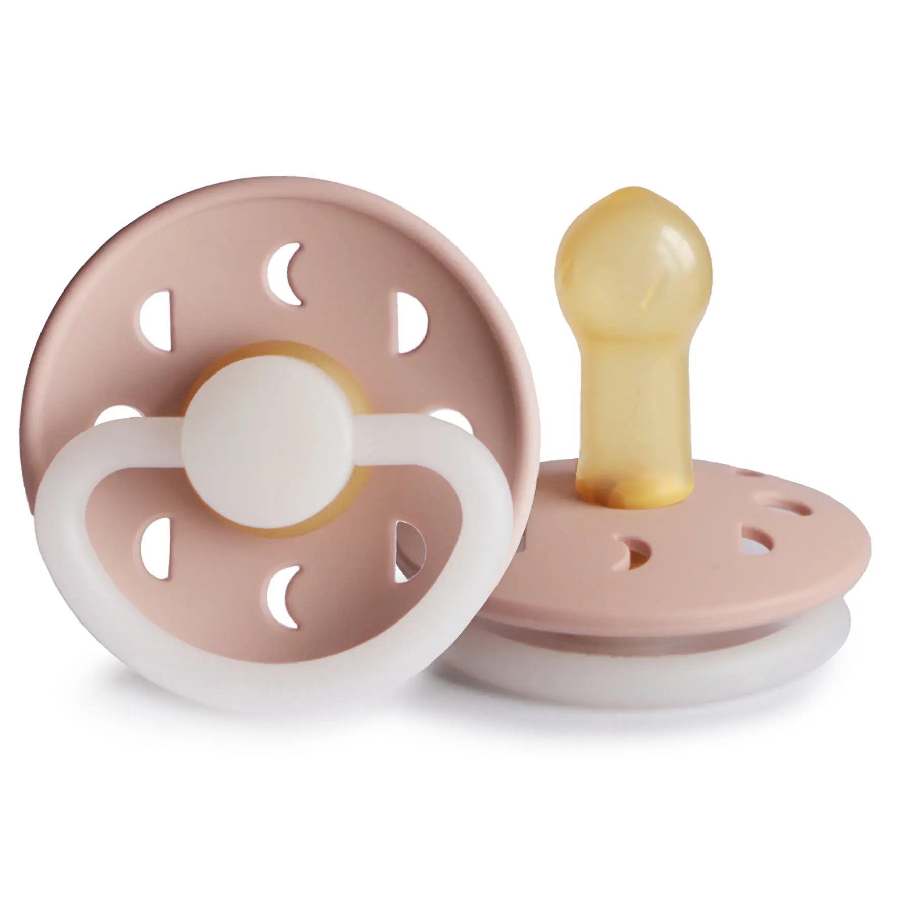 FRIGG Moon Night - Round Latex Pacifier - Blush Frigg