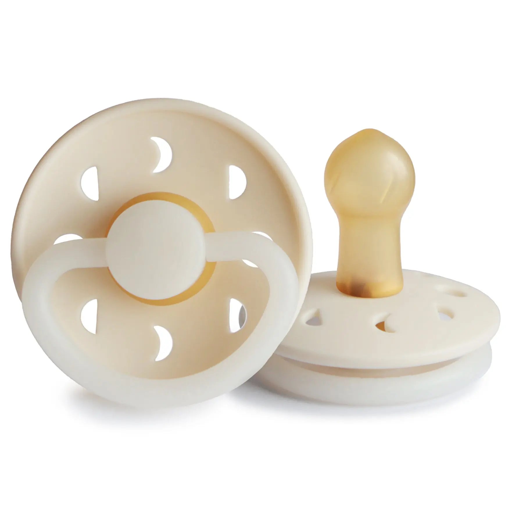 FRIGG Moon Night - Round Latex Pacifier - Cream Frigg