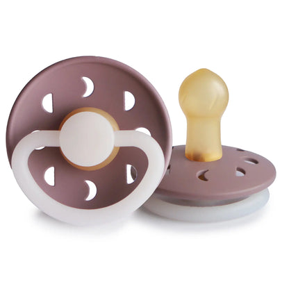 FRIGG Moon Night - Round Latex Pacifier - Twilight Mauve Frigg