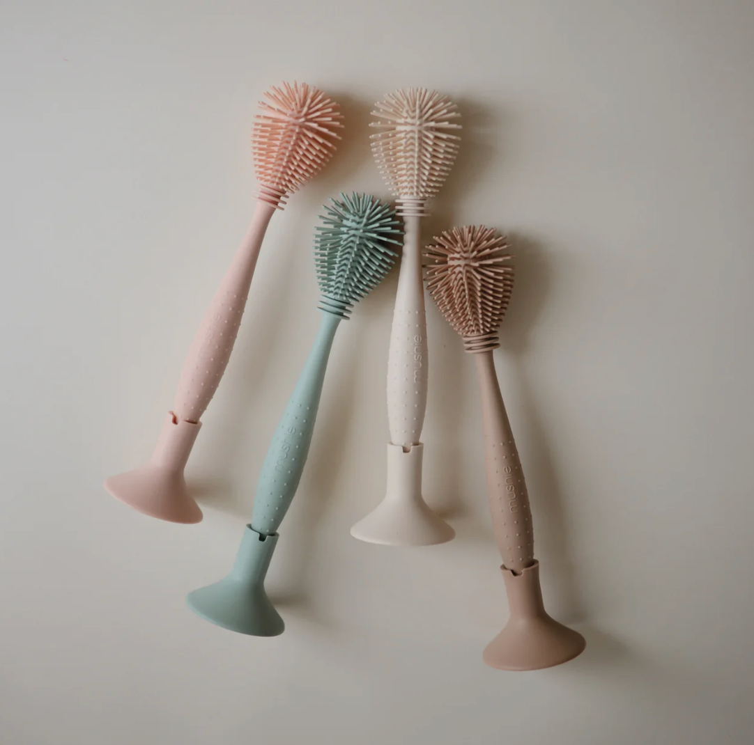 Mushie Silicone Baby Bottle Brush