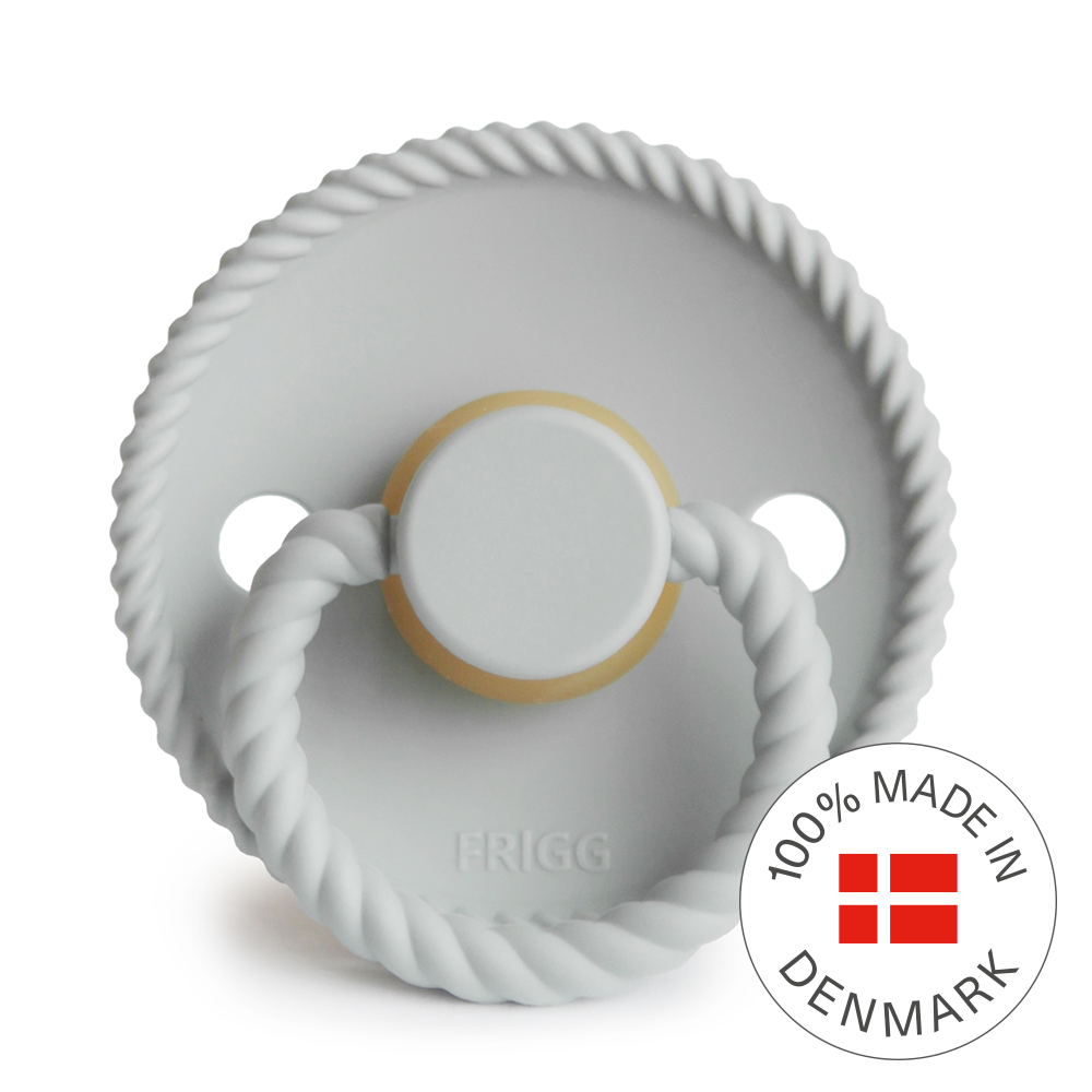 Frigg Rope - Round Latex Pacifier - Silver Gray
