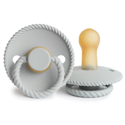 Frigg Rope - Round Latex Pacifier - Silver Gray - Motherhood