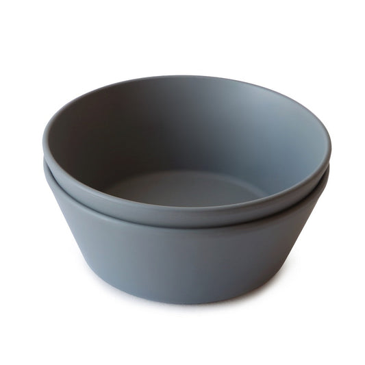 Mushie Dinnerware Bowl Round (2 Pack) - Smoke - Motherhood
