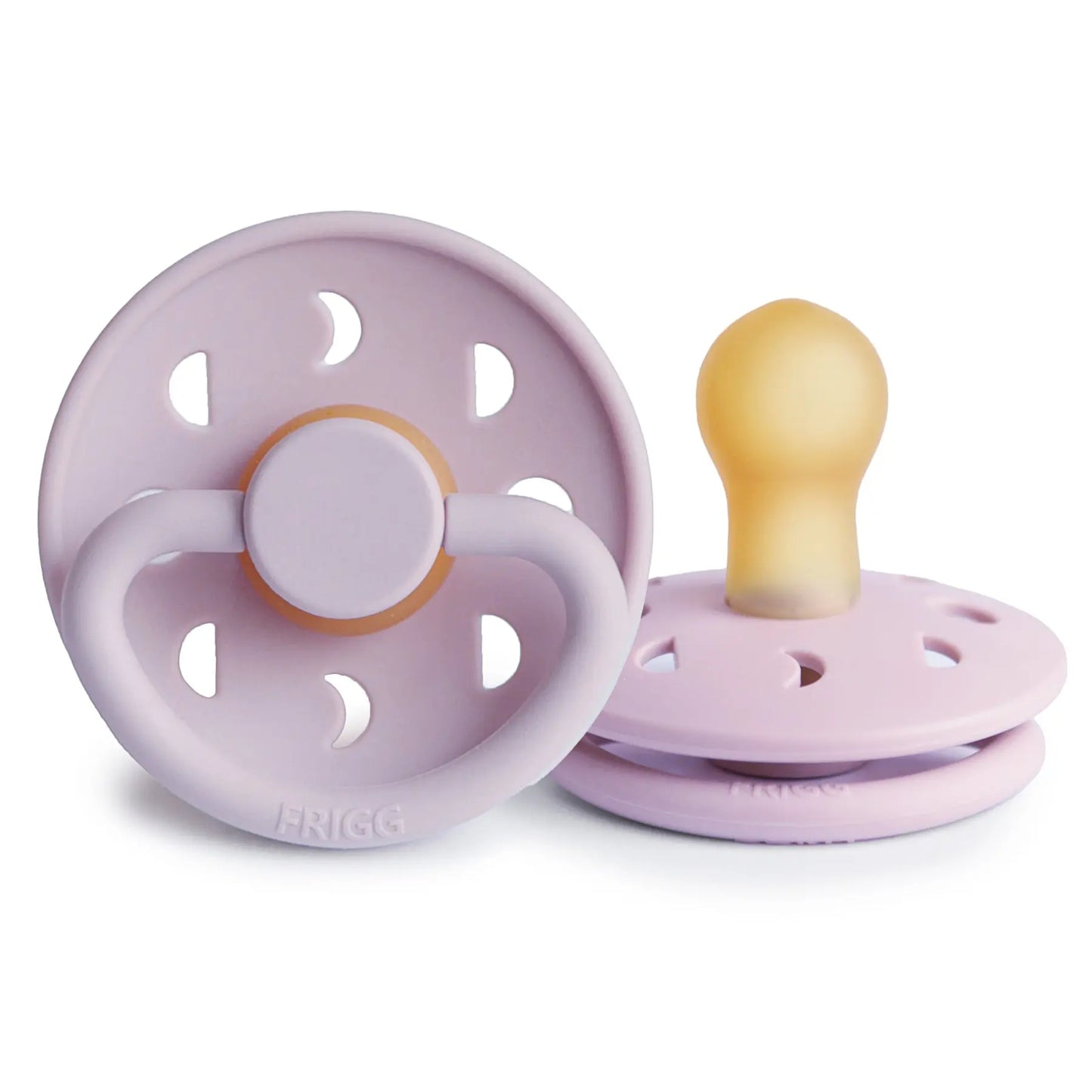 FRIGG Moon - Round Latex Pacifier - Soft Lilac Frigg