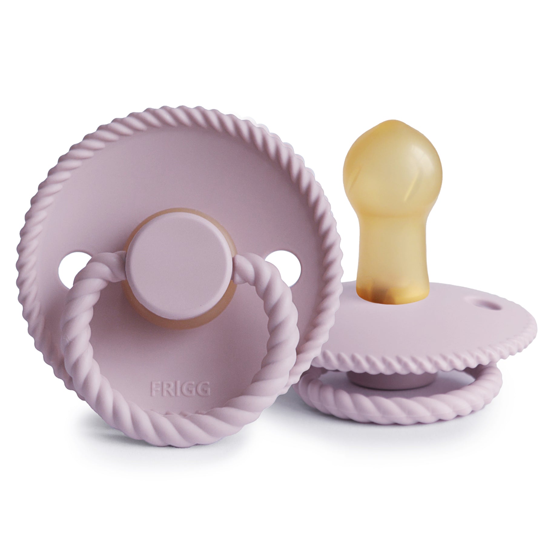 Frigg Rope - Round Latex Pacifier - Soft Lilac - Motherhood