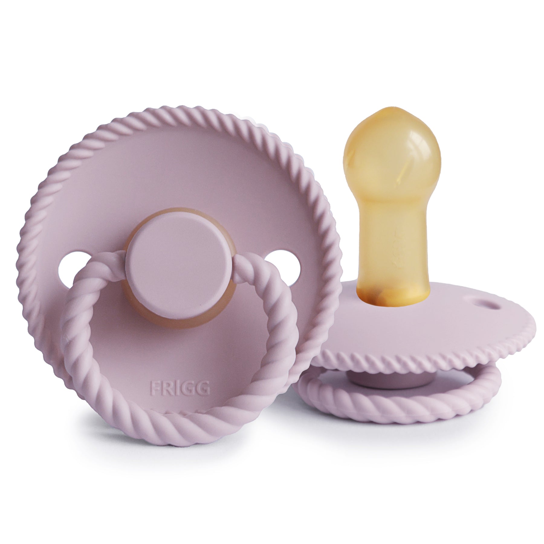 Frigg Rope - Round Latex Pacifier - Soft Lilac - Motherhood