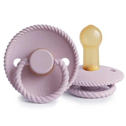 Frigg Rope - Round Latex Pacifier - Soft Lilac - Motherhood