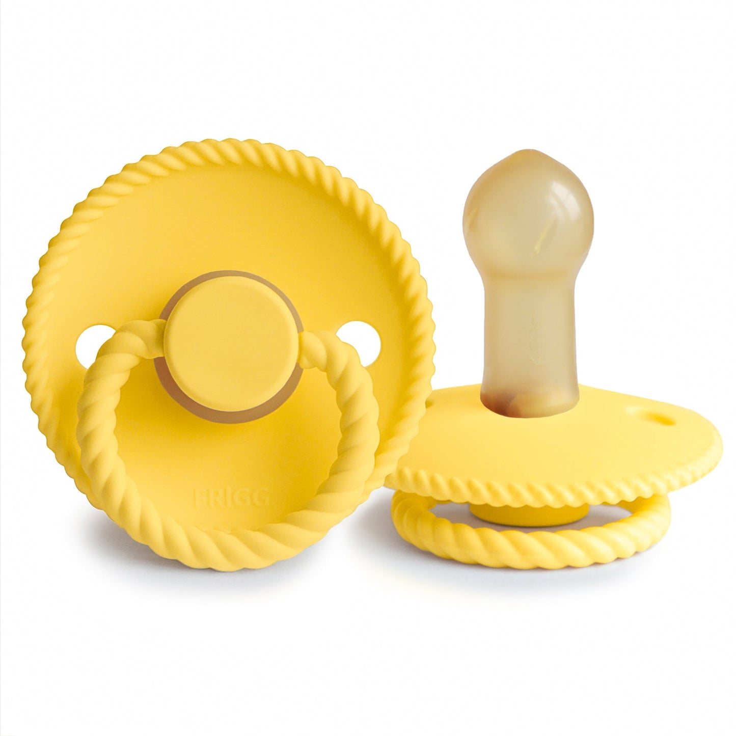 Frigg Rope - Round Latex Pacifier - Sunflower