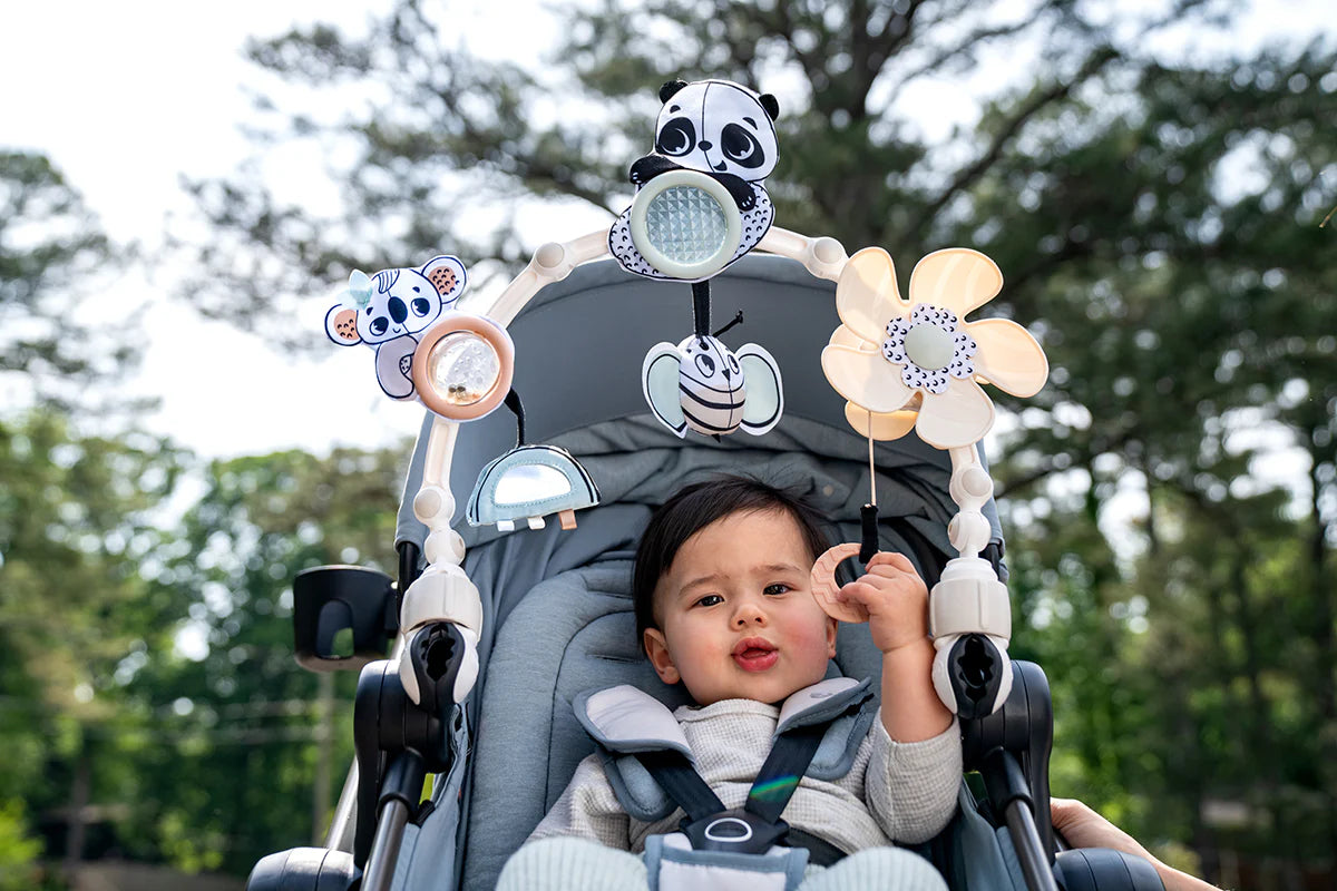 Tiny Love Black & White Sunny Stroll – Flexible Stroller Arch with 6 Activities - Motherhood