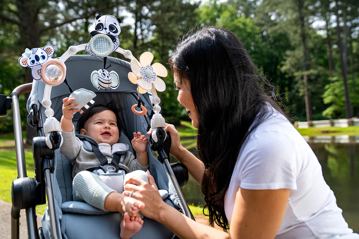 Tiny Love Black & White Sunny Stroll – Flexible Stroller Arch with 6 Activities - Motherhood