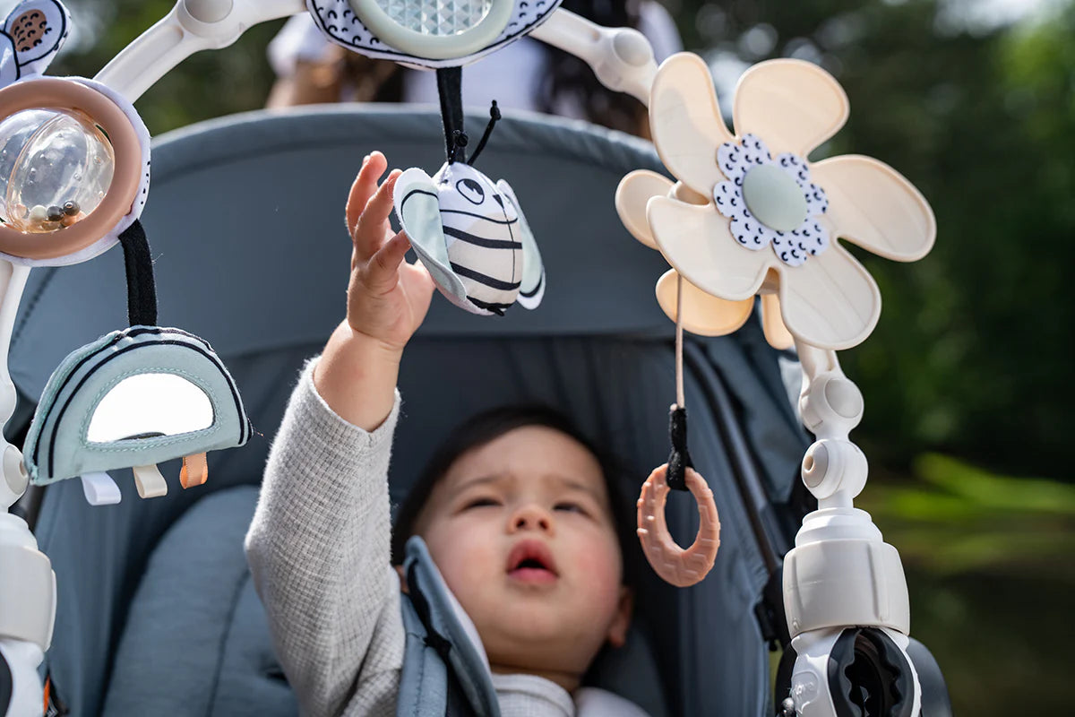 Tiny Love Black & White Sunny Stroll – Flexible Stroller Arch with 6 Activities - Motherhood